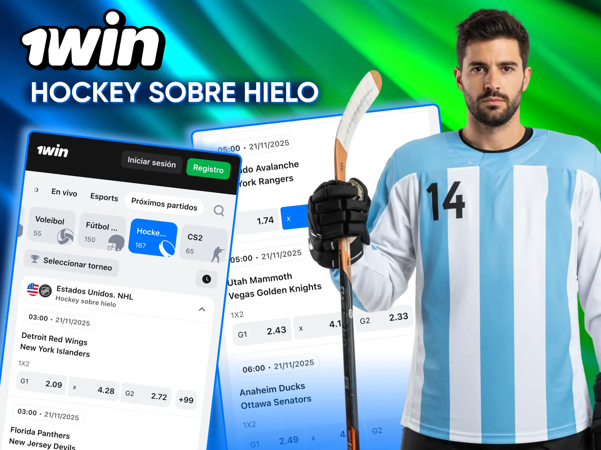 NHL, Mundial y Juegos Olímpicos de Invierno disponibles para los fanáticos en 1win hockey.